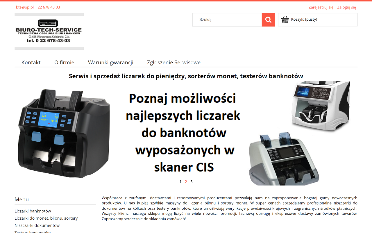 Liczarki do pieniędzy Biuro-Tech-Service cover