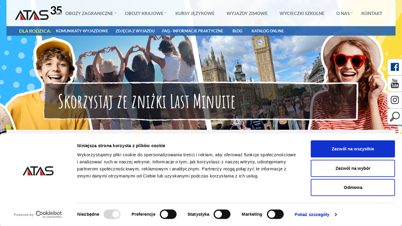 Obozy dla dzieci i młodzieży ATAS cover