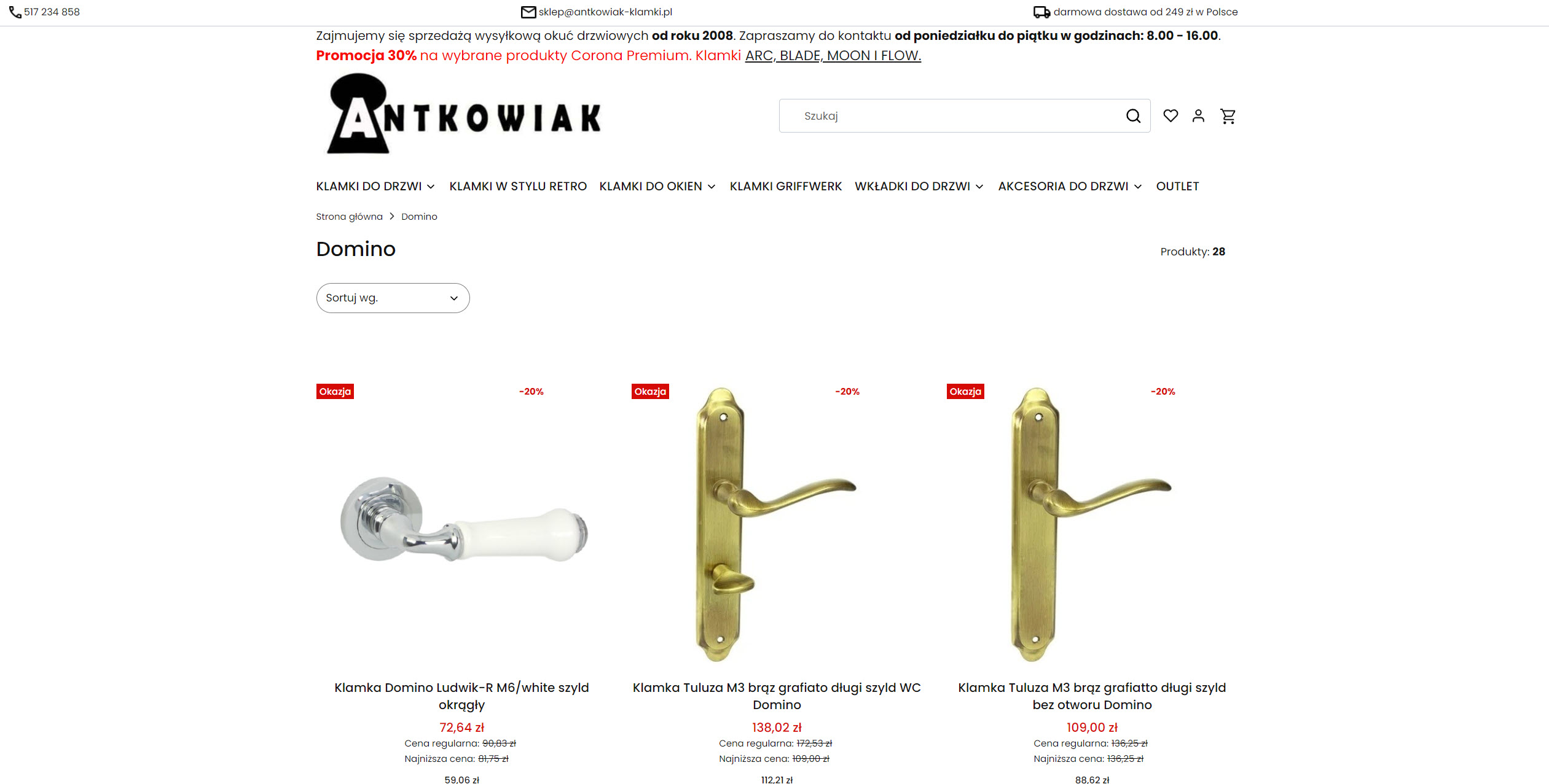 Jak wybrać klamki Domino do mieszkania, biura i wnętrz komercyjnych?