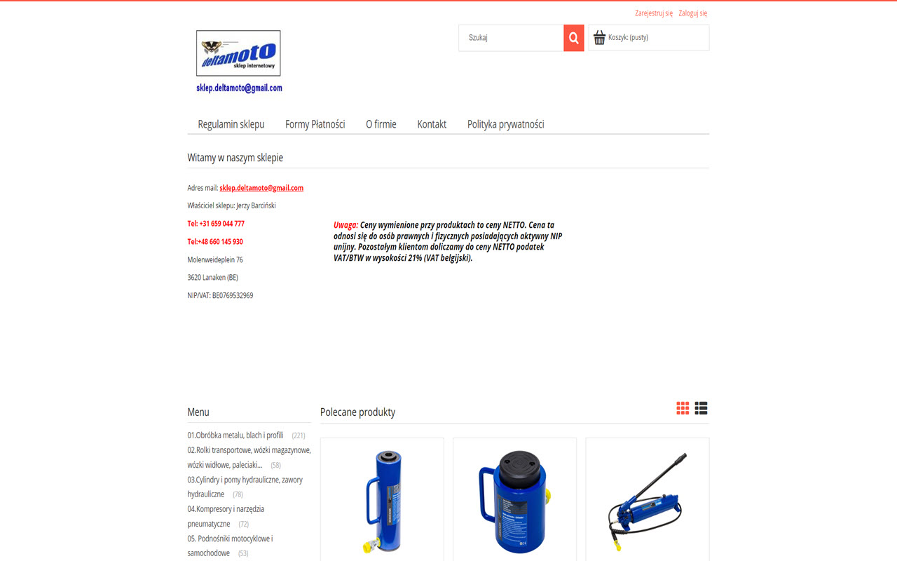 Wyposażenie magazynów - Delta Moto cover