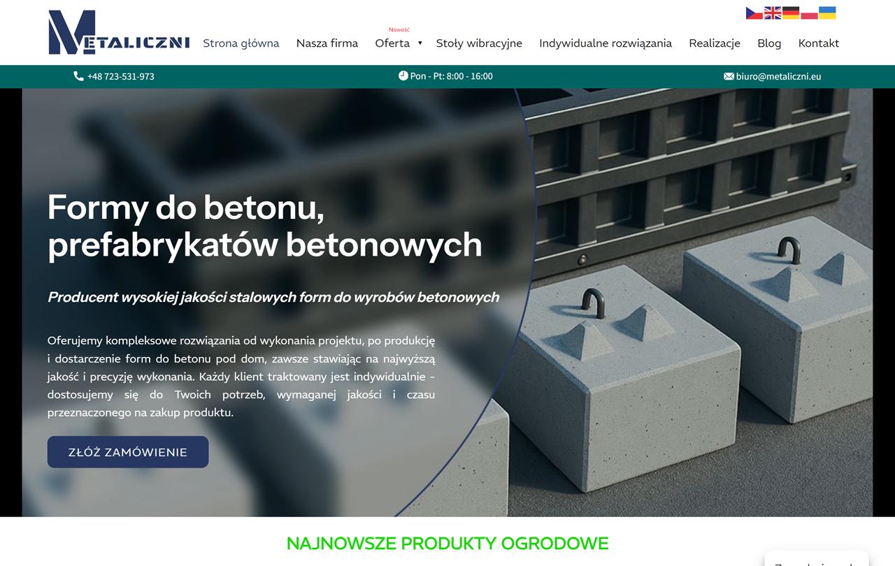 Formy do betonu - Metaliczni cover